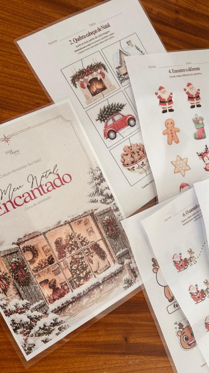 O material Meu Natal Encantado impresso